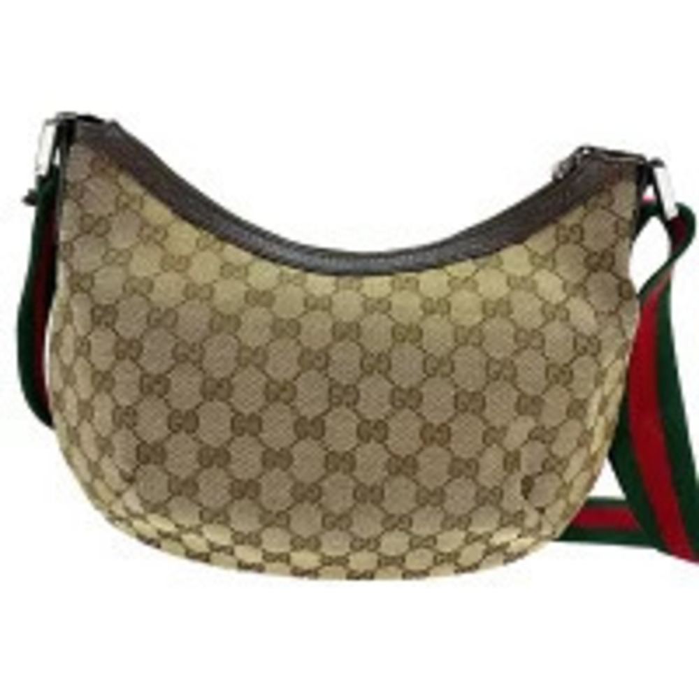 Gucci GG Canvas Sherry Shoulder Bag Brown